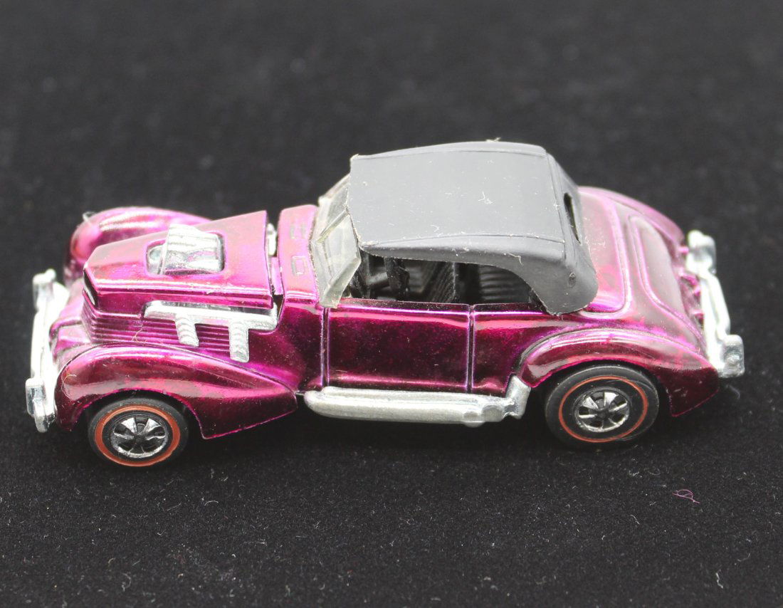 Hot Wheels Redline Classic Cord Magenta: Hot Wheels Redline Classic Cord Magenta - In Great Shape, Nice Paint, Top is Nice and attaches/detaches easily - there is a small nick on the very front of the hood that I can find but please see the