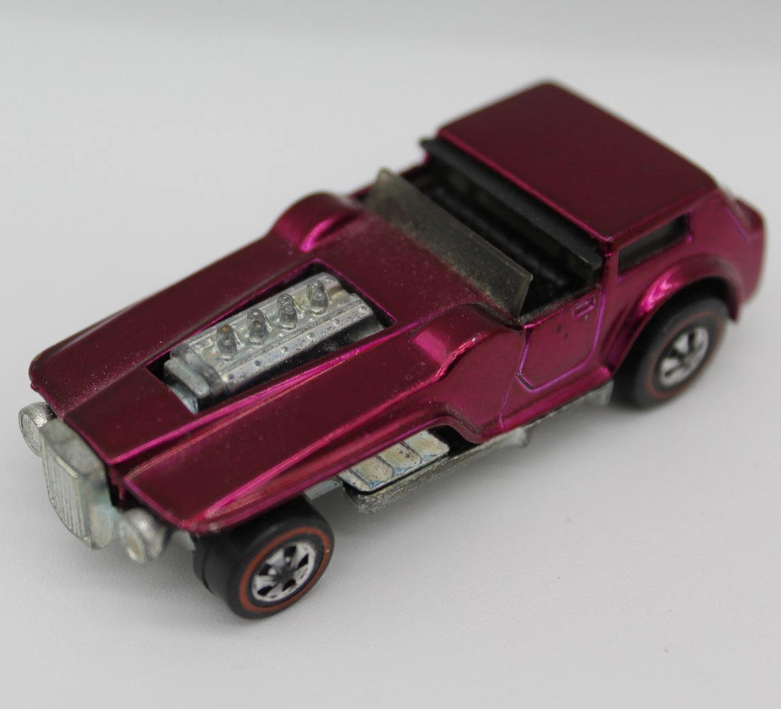Hot Wheels Redline The Hood in Magenta: Hot Wheels Redline The Hood in Magenta - In Great Shape, Nice Paint, Top is Nice - small ding on Right Front Corner please see the pictures - car is marked USA