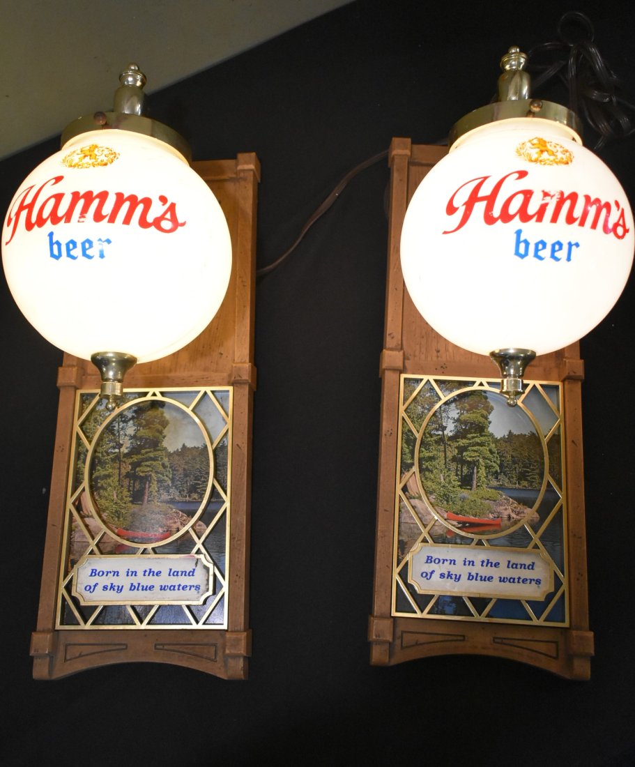Pair of Vintage Hamms Beer Wall Sconce Lights (1 of 4)