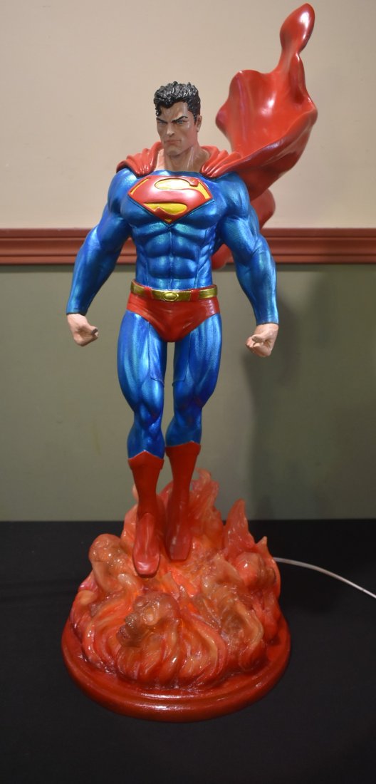 Cool 31" Superman Lighted Statue Figure RARE (1 of 5)