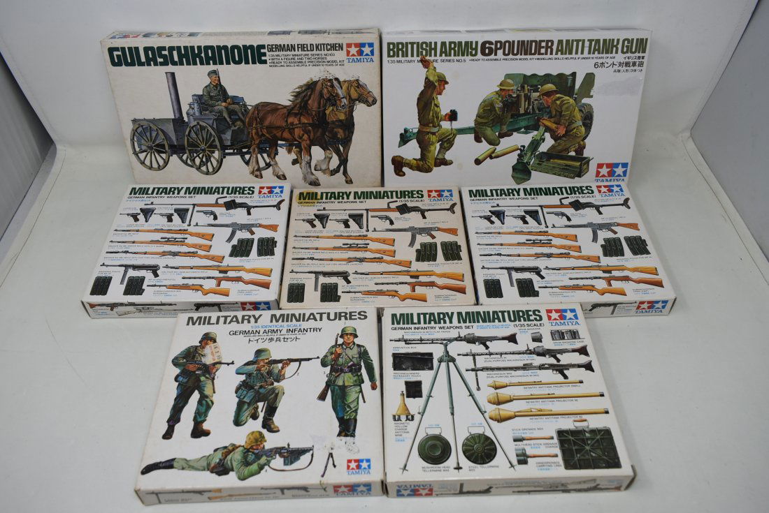 Lot of 7 Tamiya Military Model Kits (1 of 2)