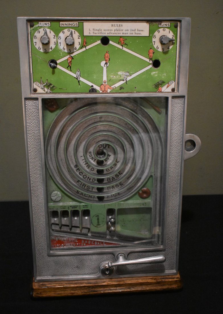 P.E.O. 1931 World Champion Baseball 1 Cent Coin Op Trade Stimulator (1 of 6)