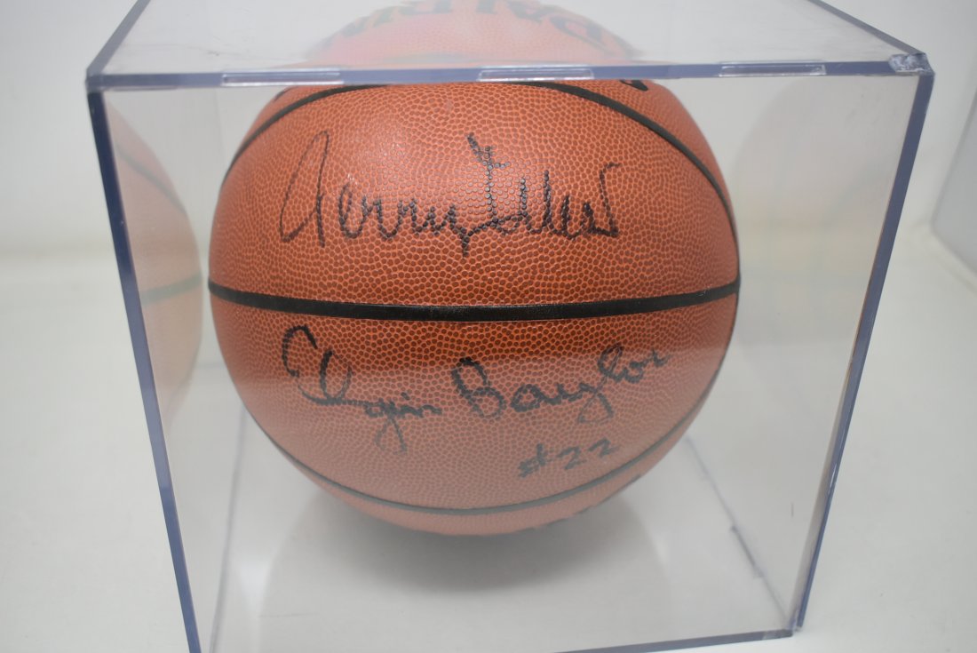 Jerry West & Elgin Baylor Autographed Basketball (1 of 4)