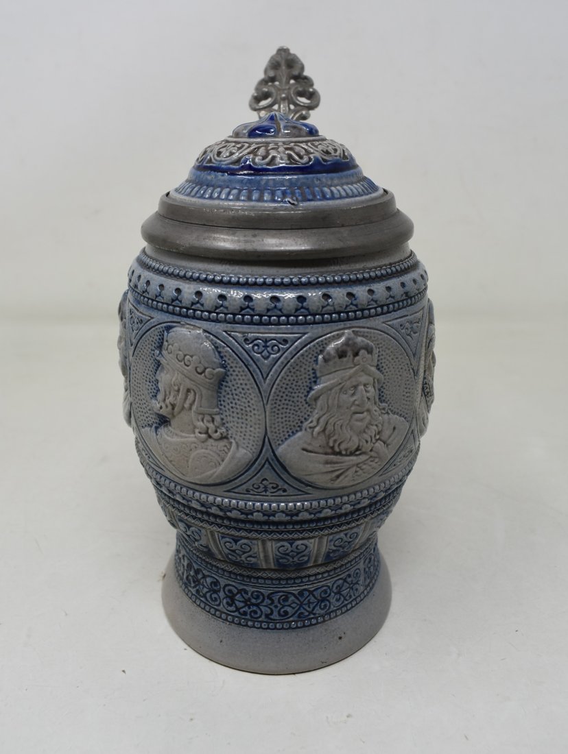 1/2 liter Stoneware Salt Glaze 4 Kings of Poland Beer Stein (1 of 6)
