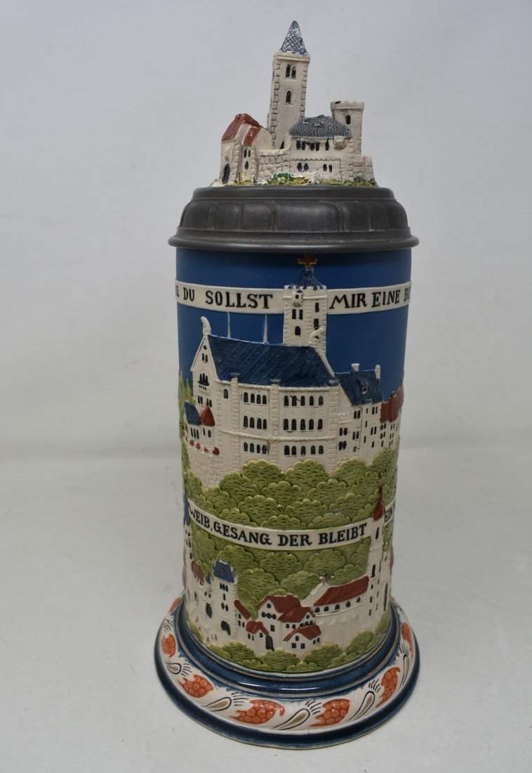 Mettlach 1 liter 2828 Wartberg Castle Beer Stein NICE (1 of 7)