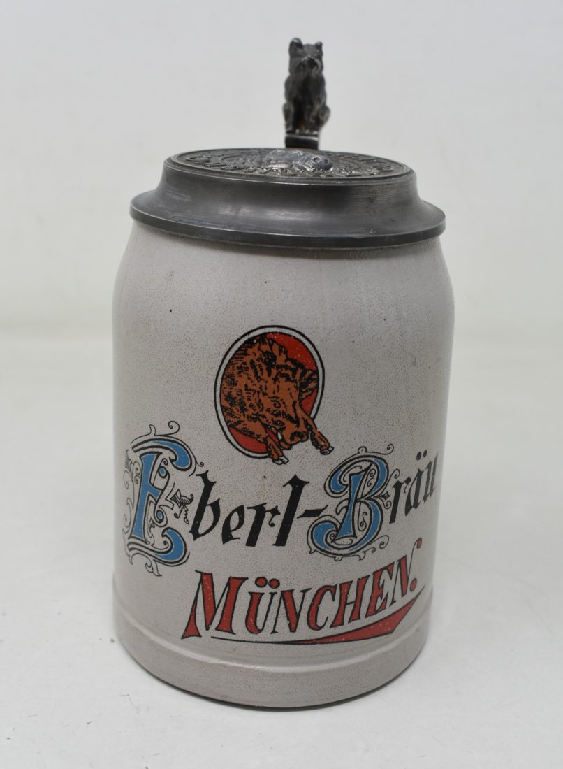 German Stoneware 1/2 Liter Beer Stein Eberl-Brau (1 of 6)