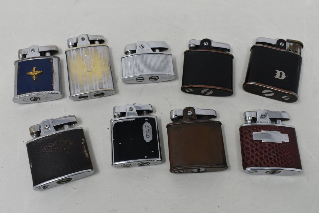 Lot of 9 Vintage Ronson Lighters (1 of 2)
