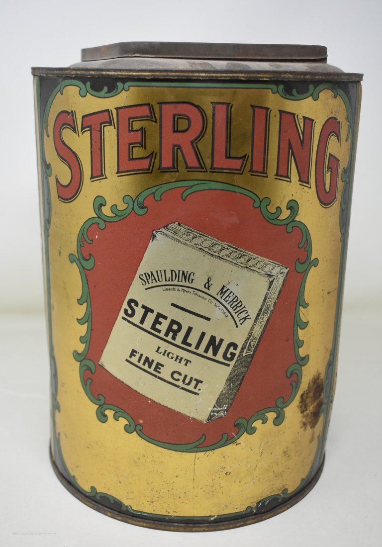 Large Vintage Sterling Tobacco Tin (1 of 5)