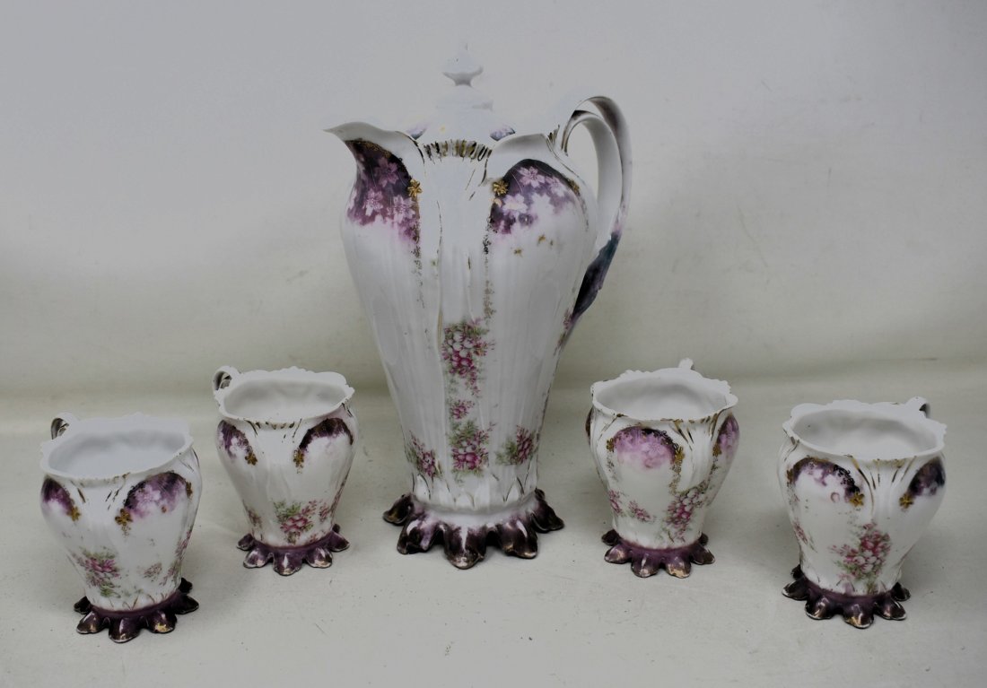 Antique Royal Vienna Porcelain Chocolate Set (1 of 8)