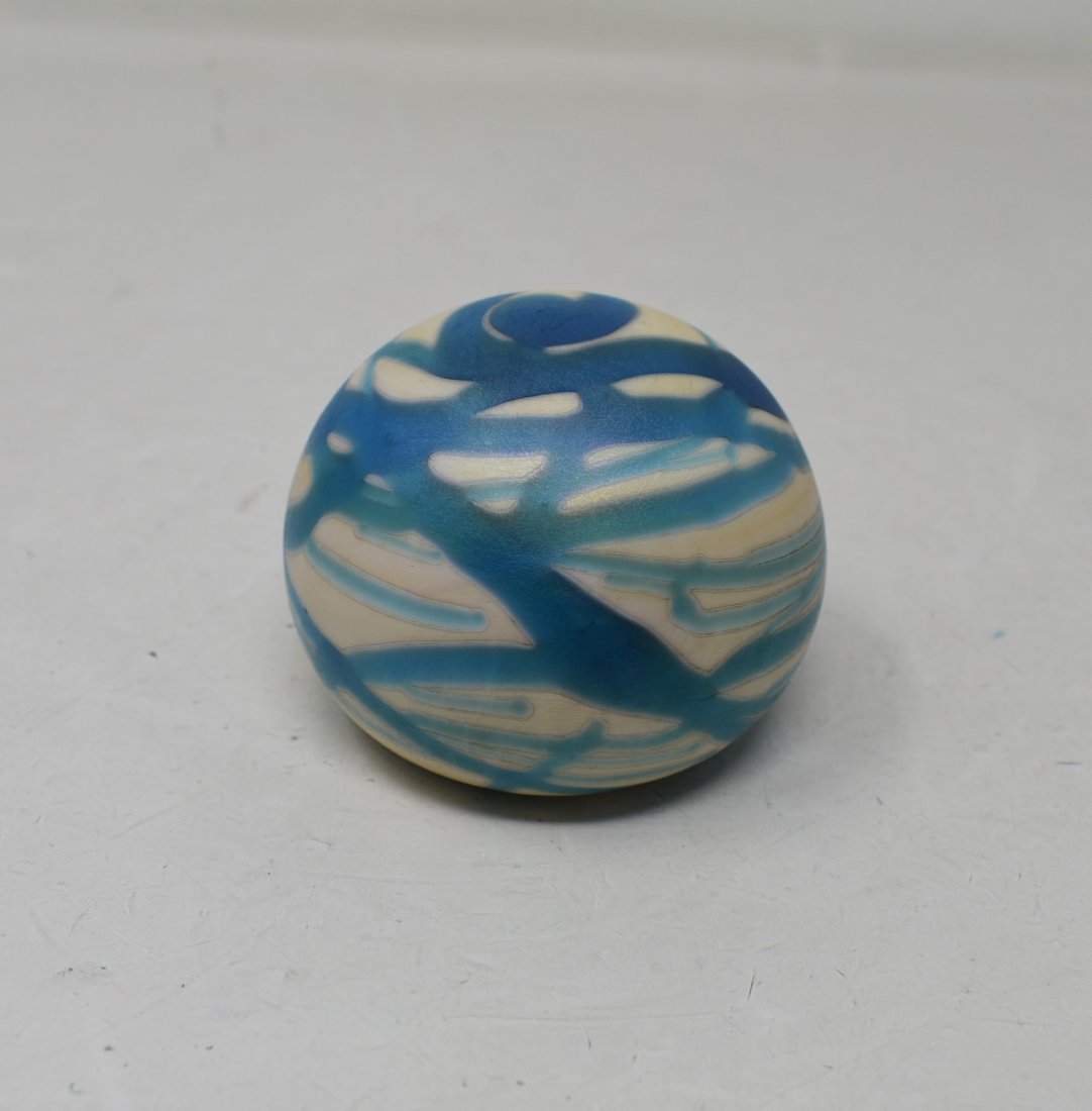 1972 Charles Lotton Signed Art Glass Paperweight (1 of 4)