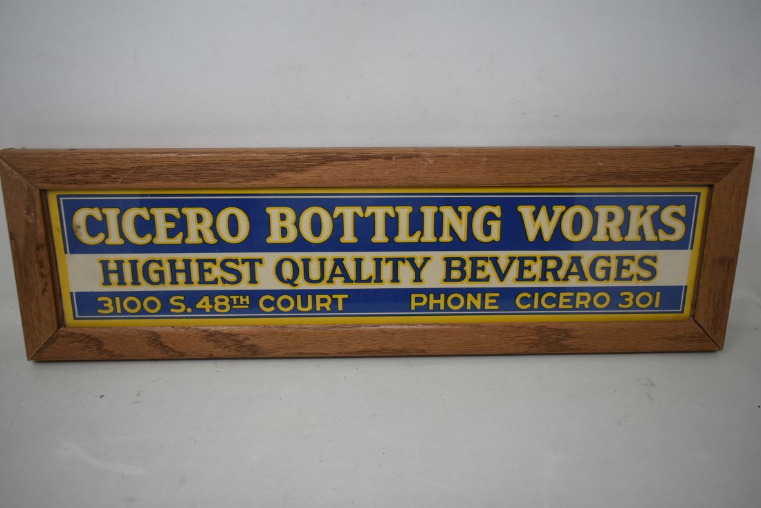 Vintage Cicero (IL) Bottle Works Cardboard Sign Al Capone (1 of 4)