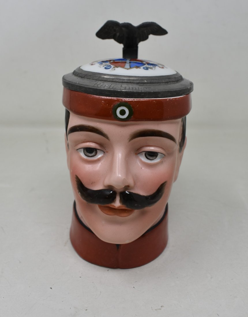 1/2 liter Schierholz Soldier Head Character Beer Stein (1 of 7)