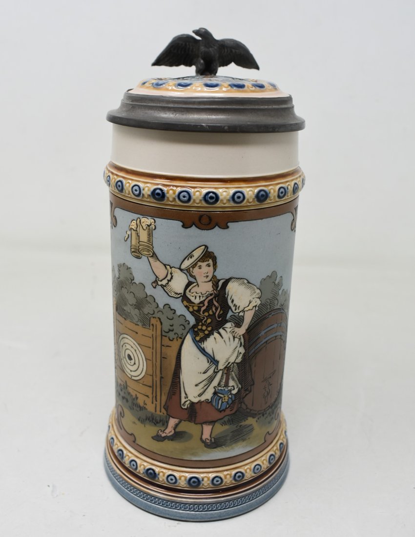 Mettlach 1/2 Liter #2235 Beer Stein Target Lady (1 of 6)