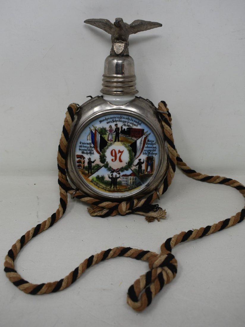 German Regimental Porcelain Drinking Flask (1 of 5)