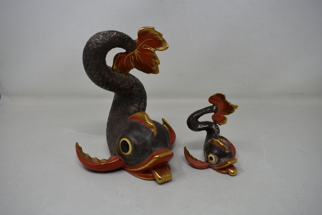 Pair of Herend Porcelain Koi Fish (1 of 4)