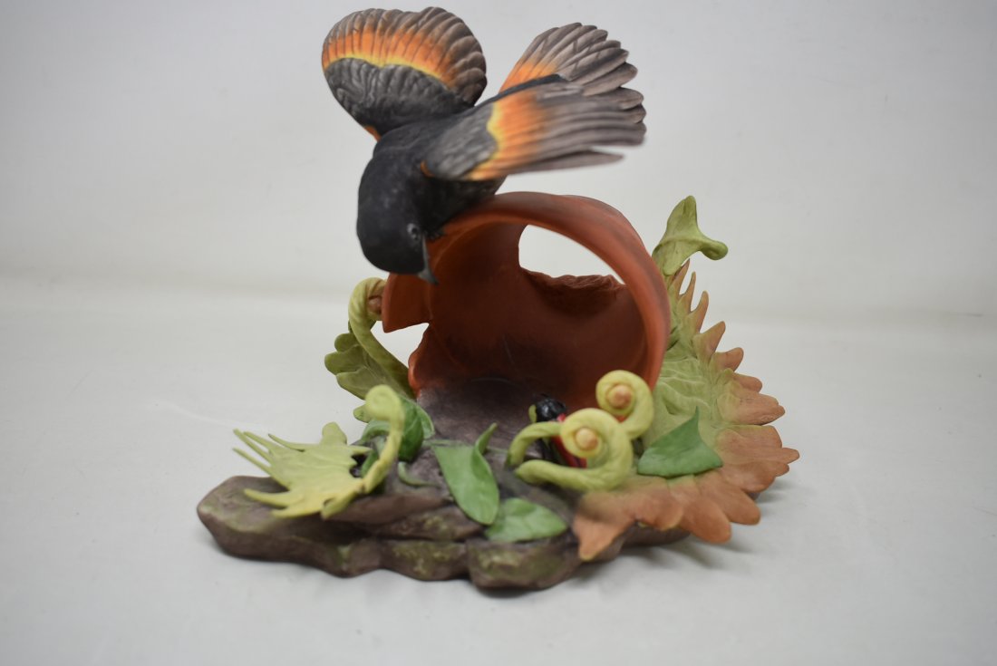 Boehm Limited Edition American Redstart Porcelain Bird: Limited Edition Boehm "American Redstart" Porcelain Bird Sculpture measuring 8" tall. Numbered 110. Excellent condition