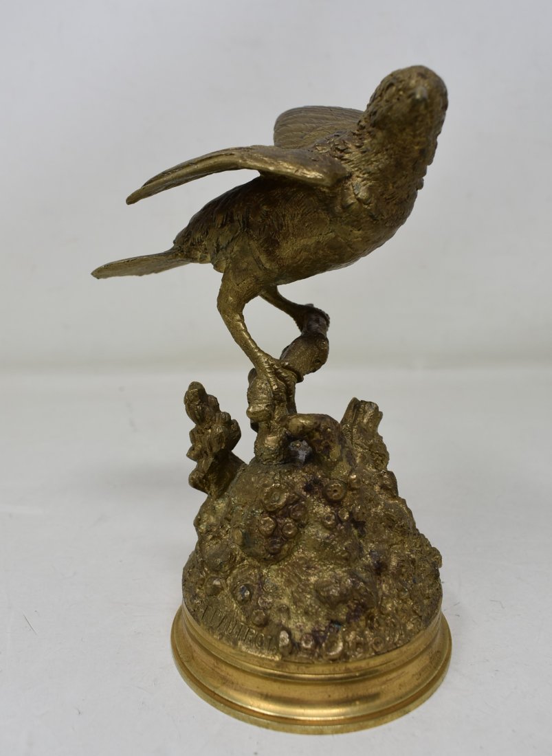 Bronze Bird Sculpture by Ferdinand Pautrot (1 of 5)
