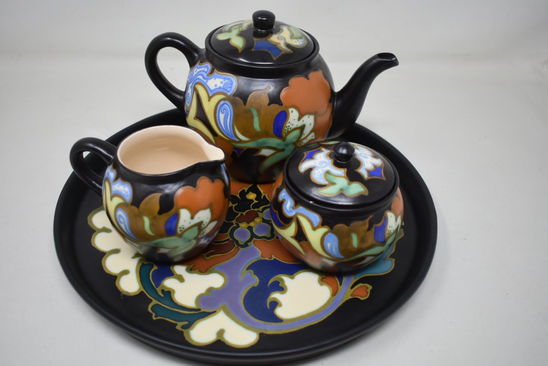 Gouda Holland Pottery Tea Service Set (1 of 5)