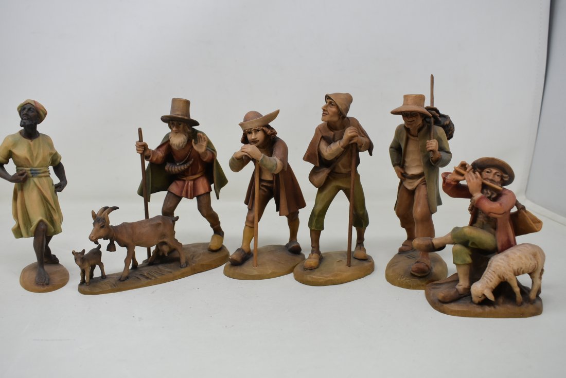 Lot of 6 Anri 6" Carved Figures including Nativity (1 of 4)