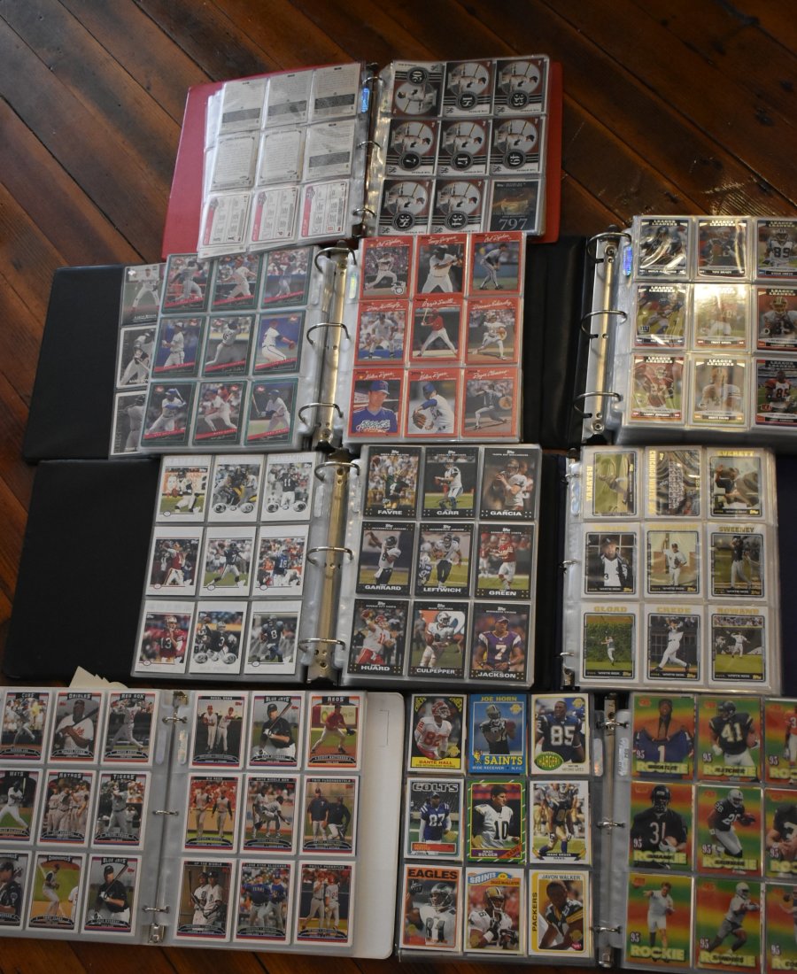 Large Lot of Unsearched Sports Cards: A Lot of Unsearched Mixed Sports Cards. 6 Binders