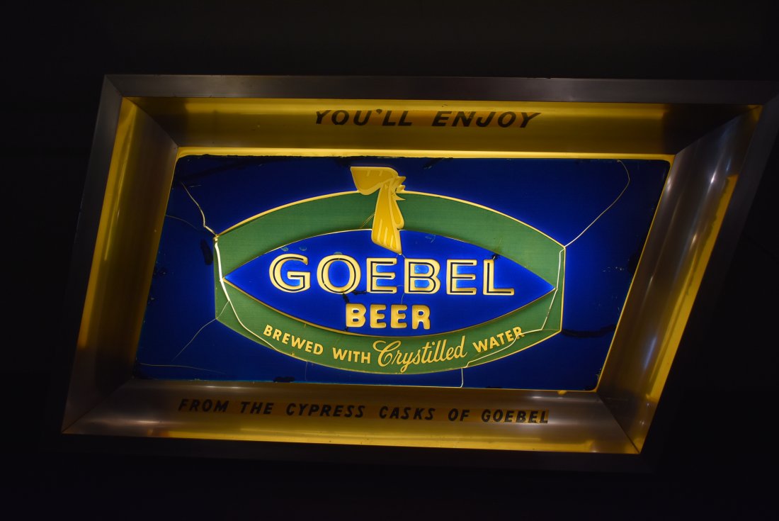 Vintage Goebel Beer Bar Sign Light RARE (1 of 7)