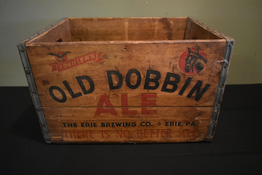 Koehler's Old Dobbin Ale/ Koehler's lager beer Erie Brewing PA Wood Beer Crate (1 of 6)