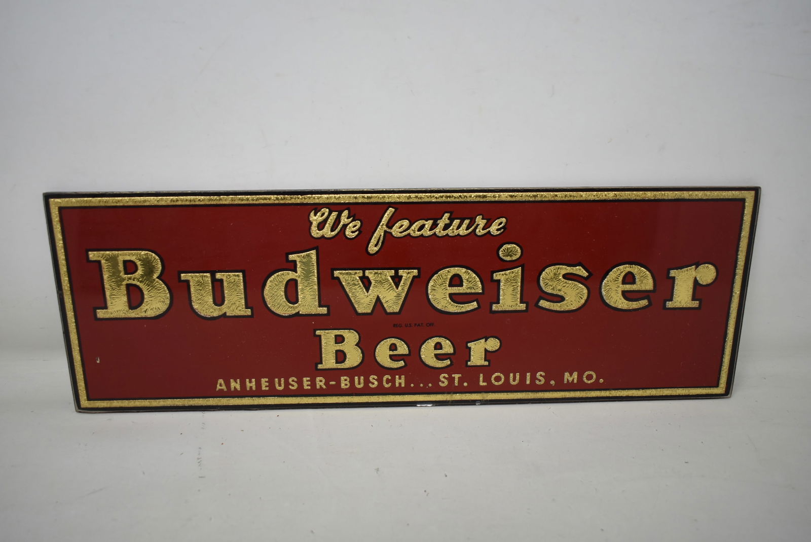 Vintage Budweiser Beer Advertising Back Bar Glass (1 of 3)