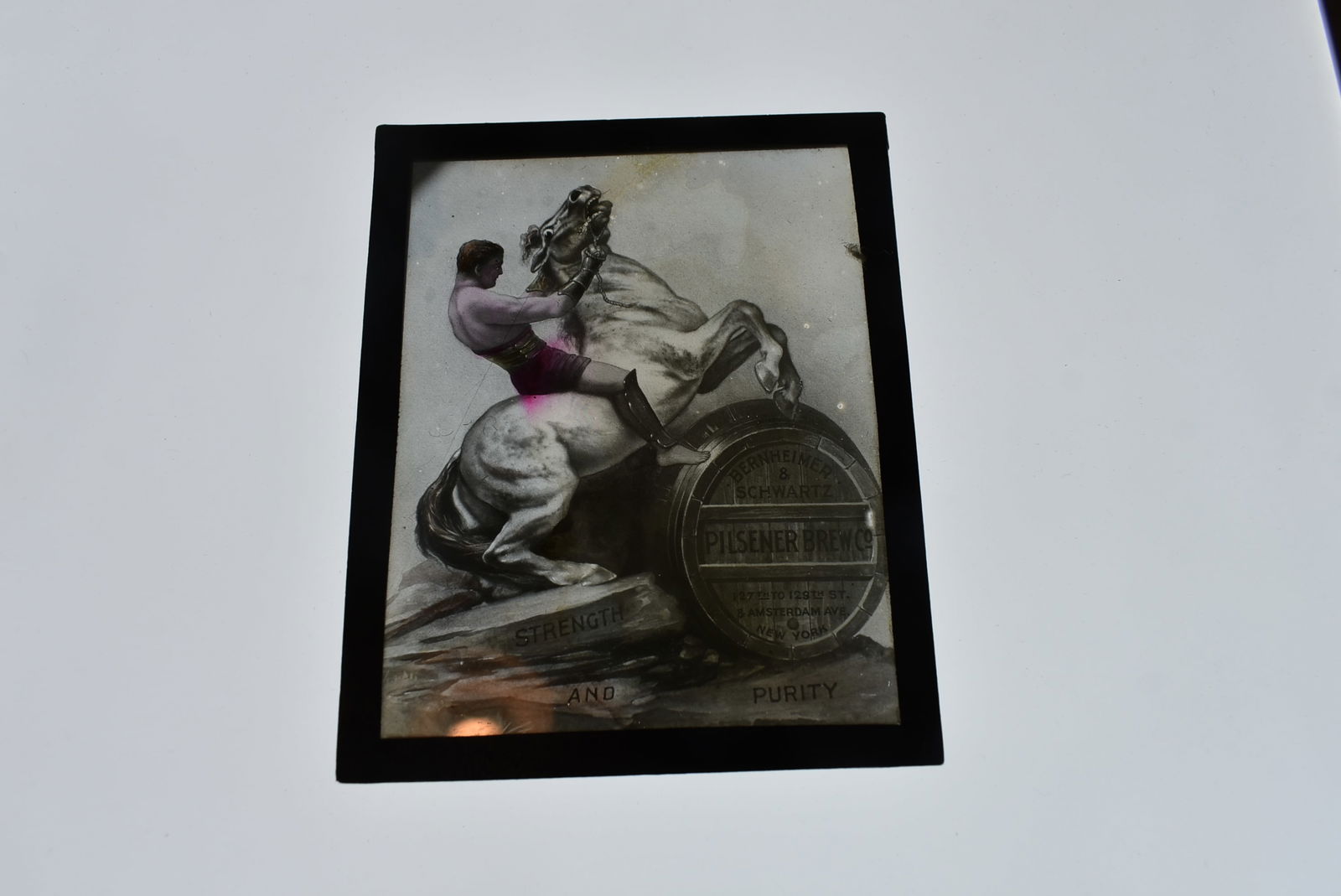 Early Old Bernheimer & Schwartz Pilsner Brew Co. Glass Negative Slide (1 of 3)