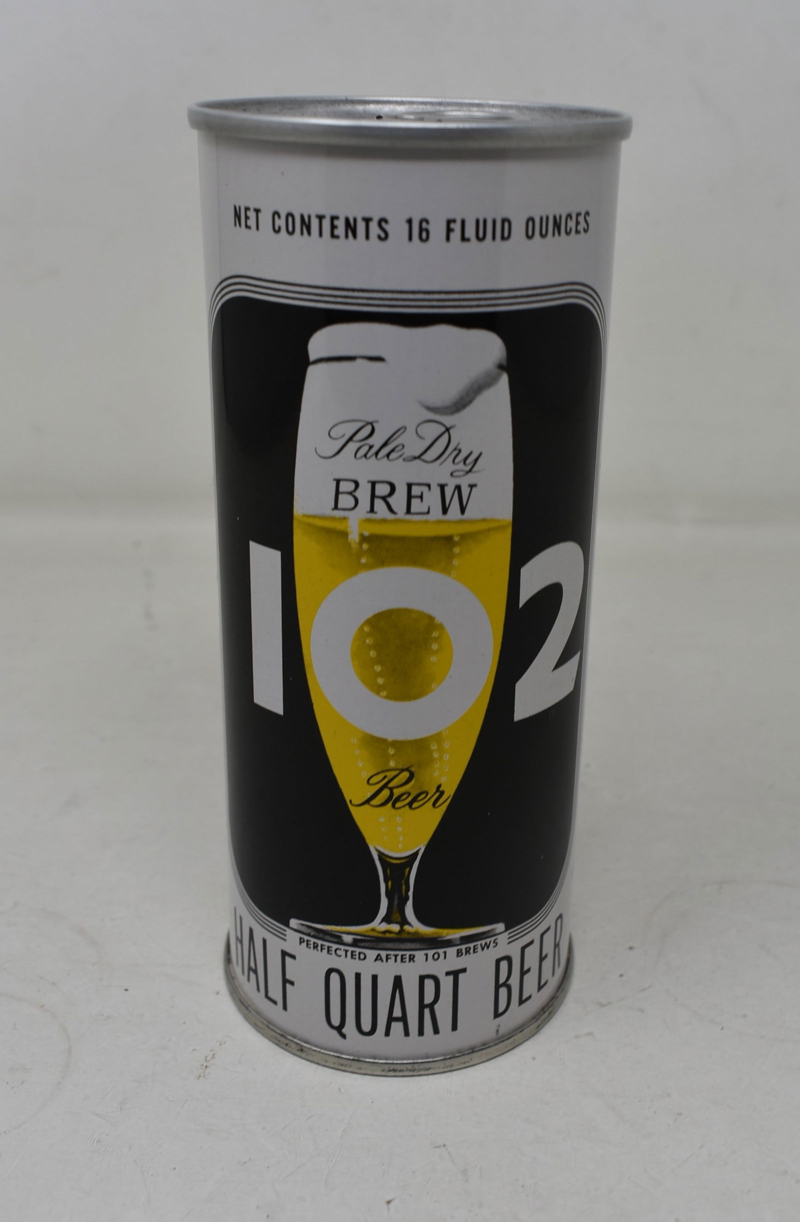 102 Pale Dry Brew Beer 16 oz Half Quart SS Pull Tab Can Air Sealed (1 of 6)