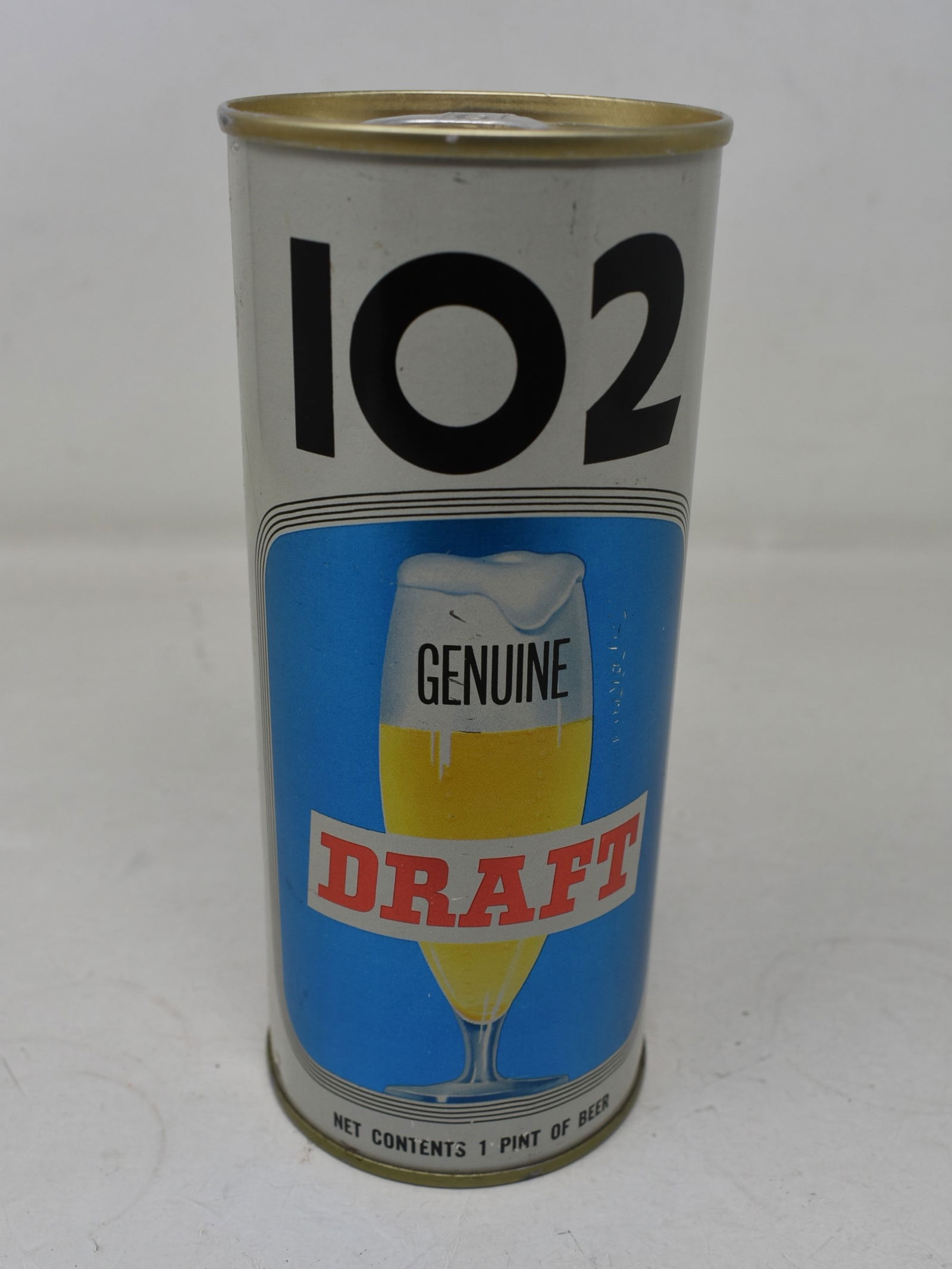 102 Genuine Draft Beer 16 oz Half Quart SS Pull Tab Can (1 of 6)