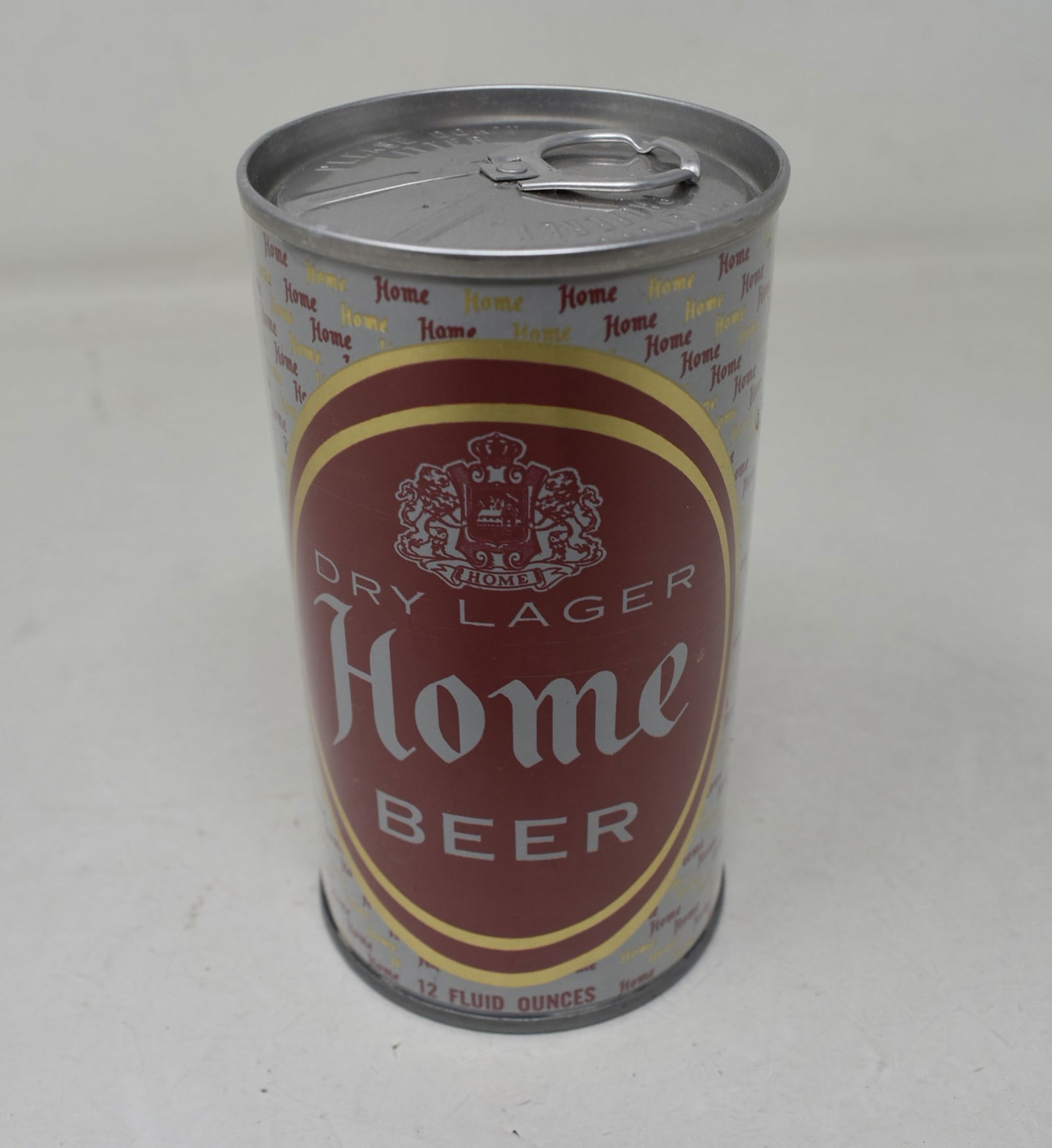 Home Dry Lager Beer SS Pull Tab Can (1 of 5)