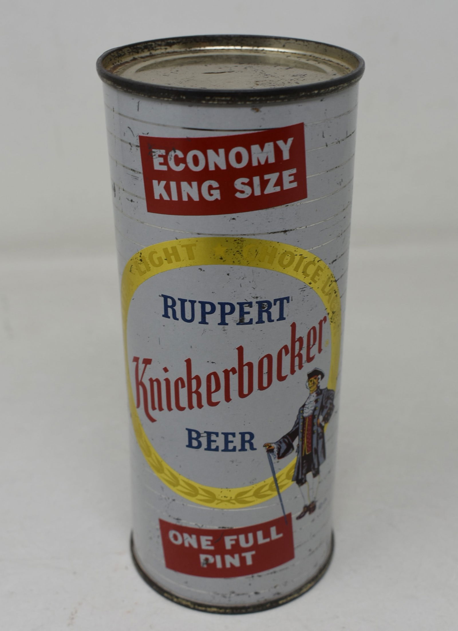 Rupert Knickerbocker Tough Economy King Size Half Quart SS Flat Top Beer Can Air Sealed USBC 231-13 (1 of 6)