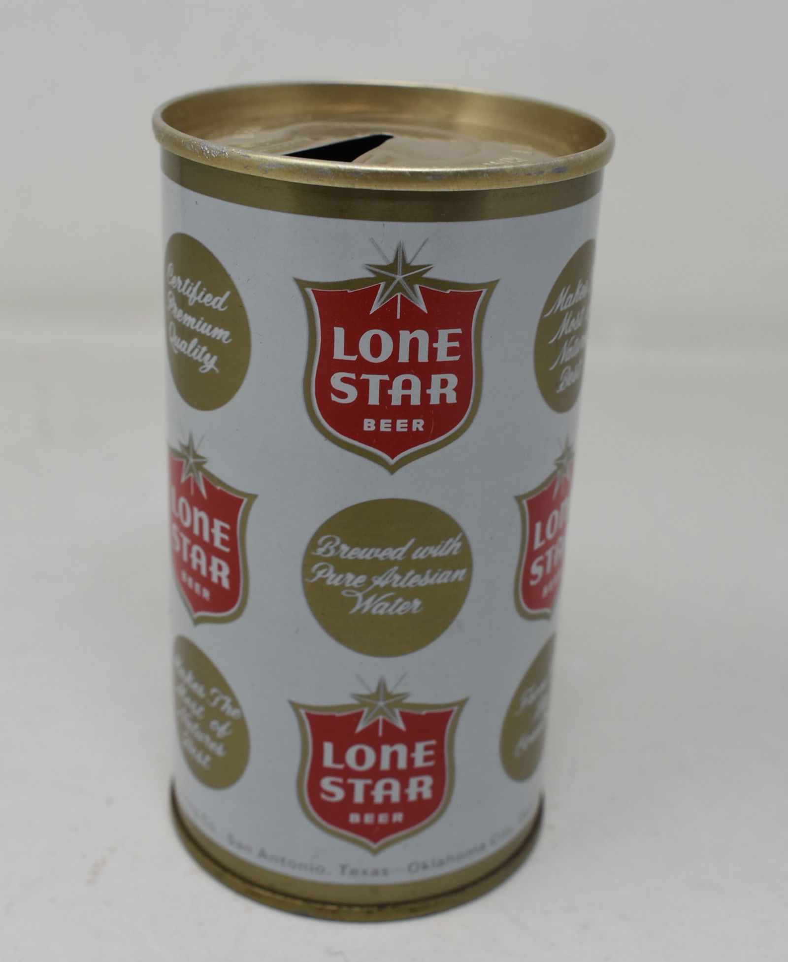 Lone Star Beer Straight Seam Pull Tab Can Clean: Lone Star Straight Seam Pull Tab Beer Can, Clean