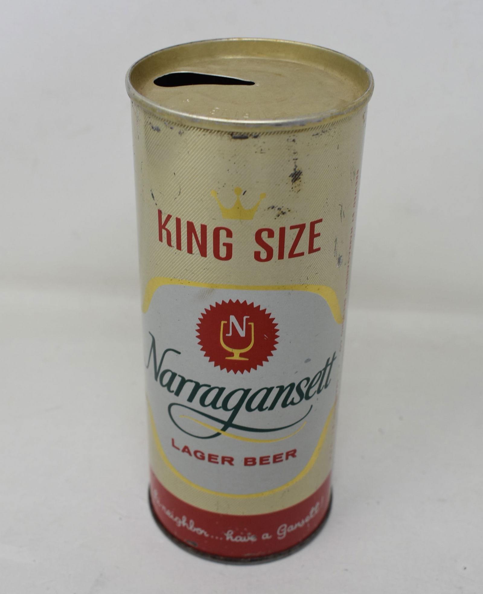 Narragansett Beer King Size Half Quart SS Pull Tab Can (1 of 5)