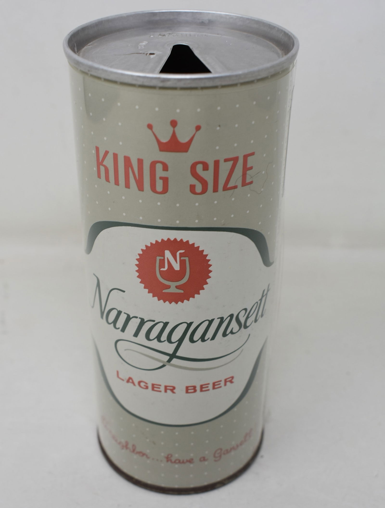 Narragansett Beer King Size Half Quart SS Pull Tab Can (1 of 5)