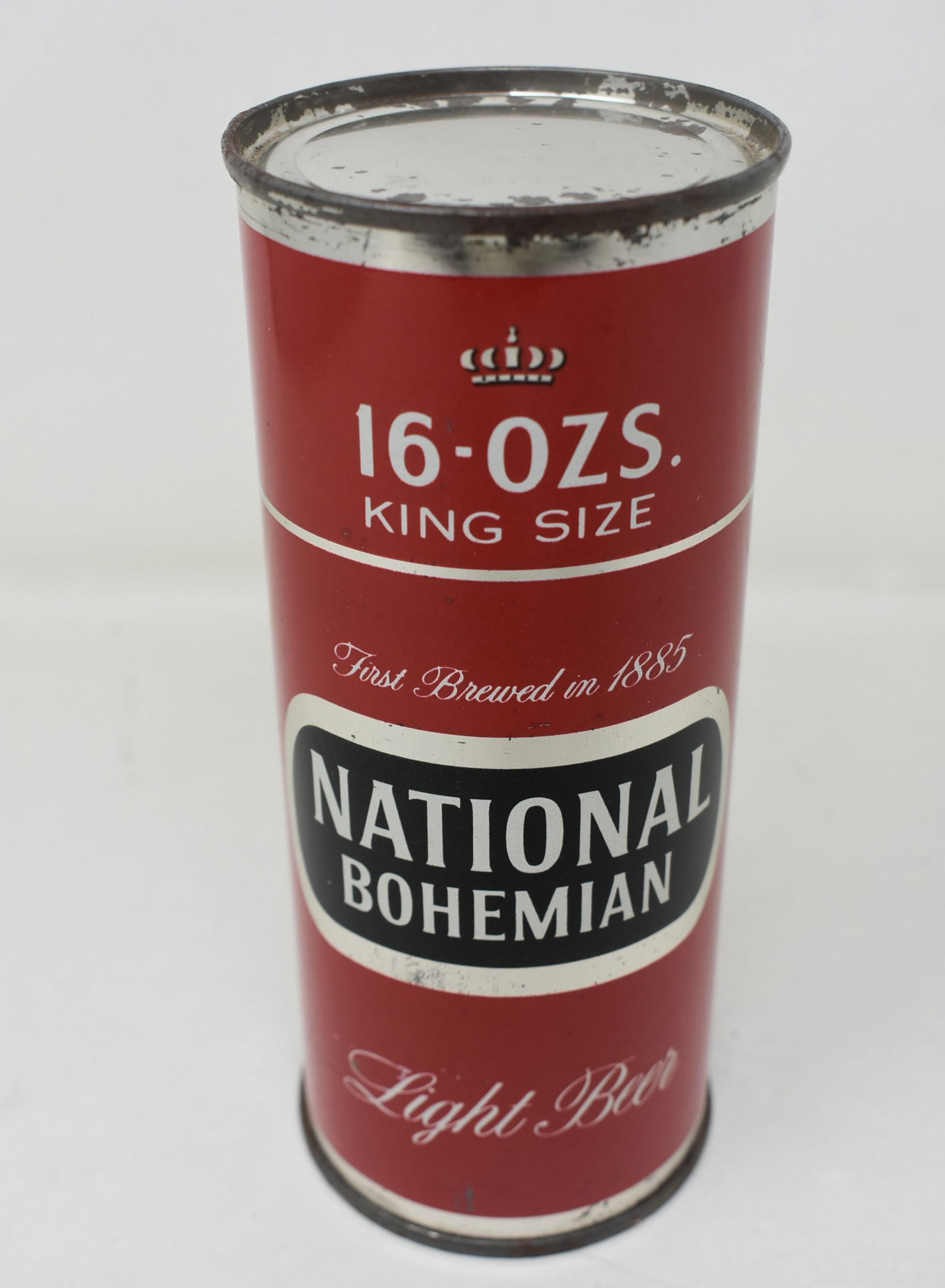 National Bohemian Beer King Size Half Quart SS Flat Top Can (1 of 5)