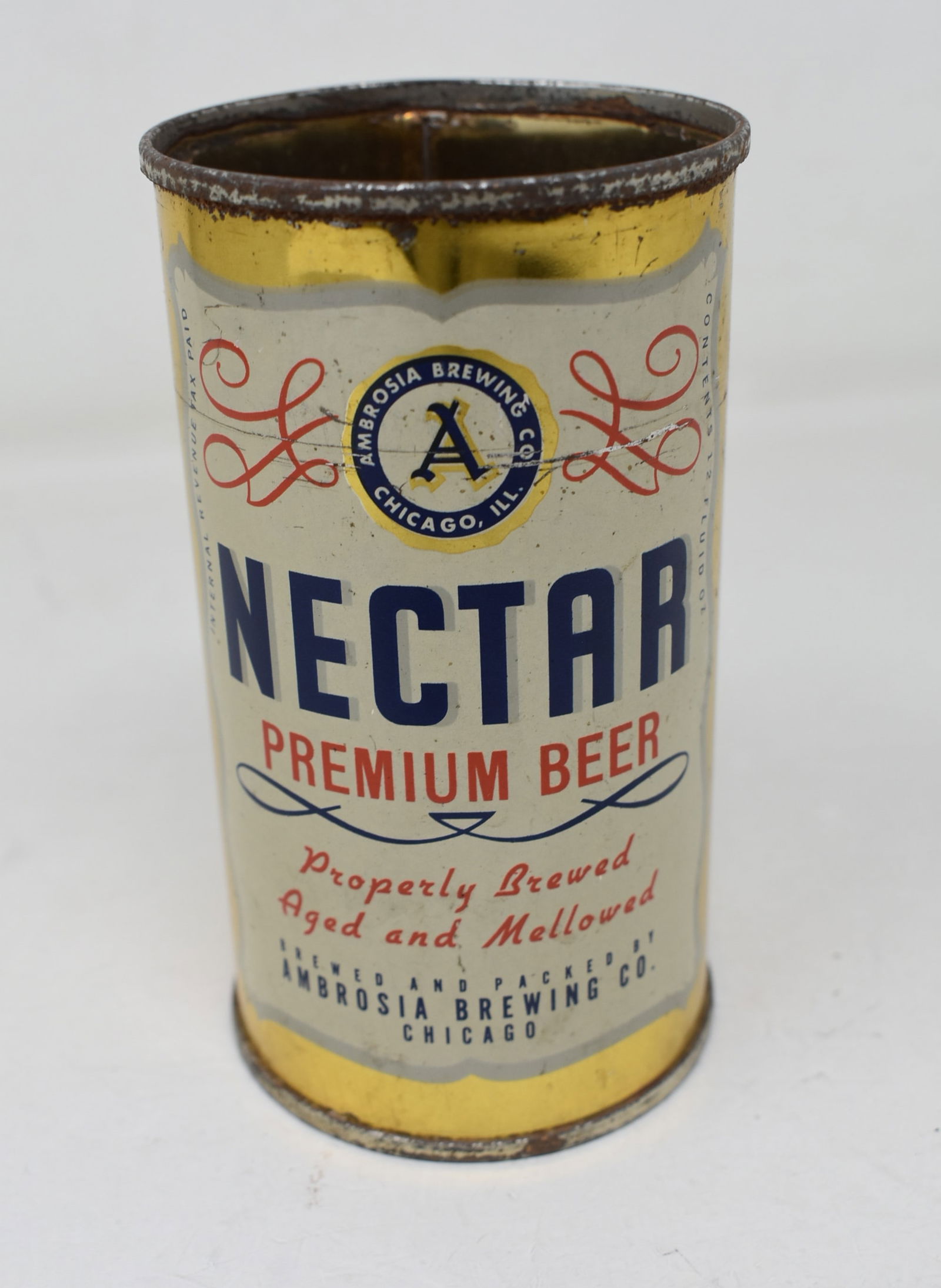 Ambrosia Brewing Nectar Beer SS Flat Top Can USBC 102-29 Non - IRTP (1 of 4)