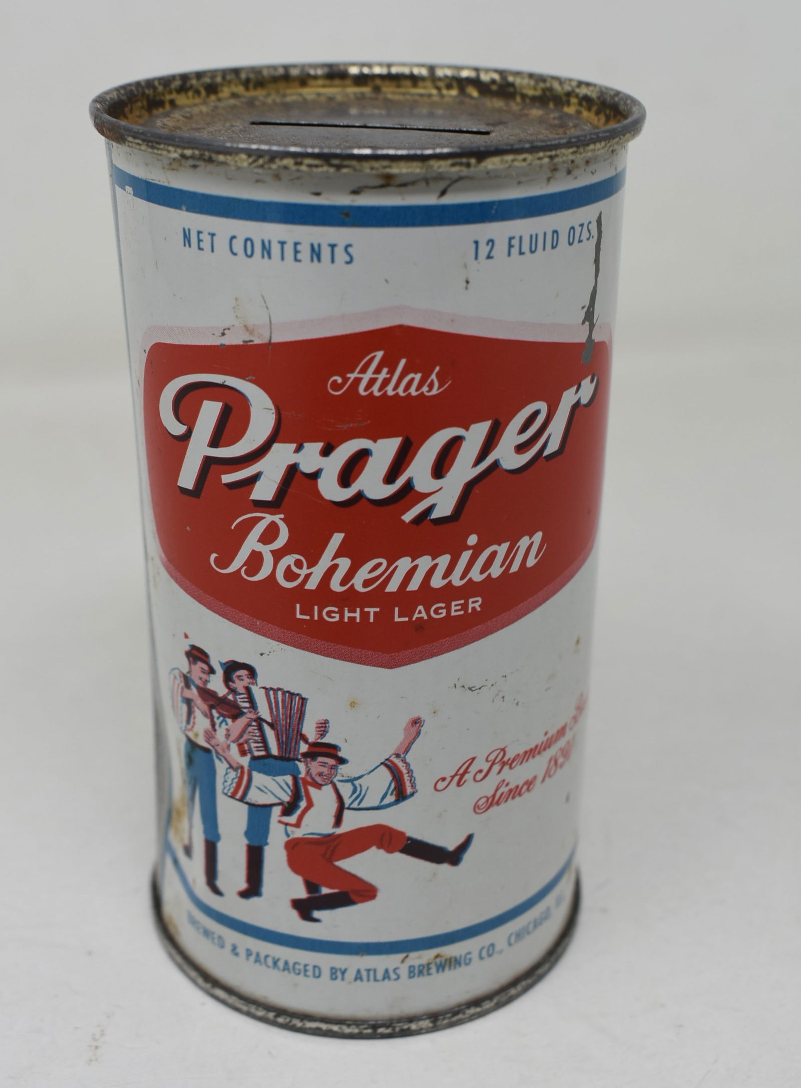 Atlas Prager  Flat Top SS Bank Beer Can (1 of 6)