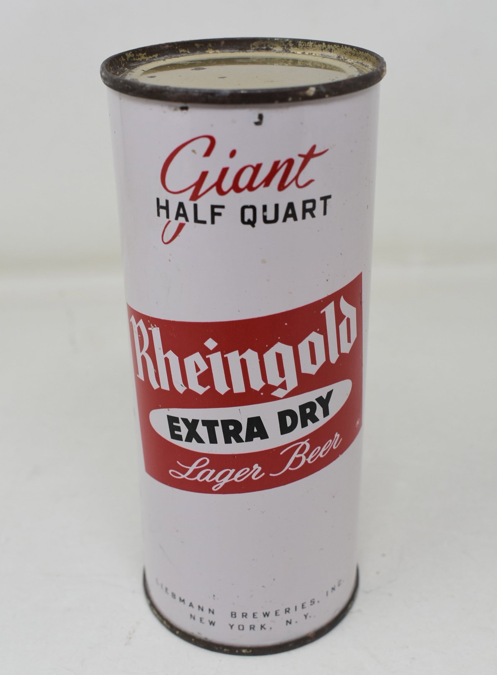 Rheingold Lager Beer Half Quart SS Flat Top Can (1 of 4)
