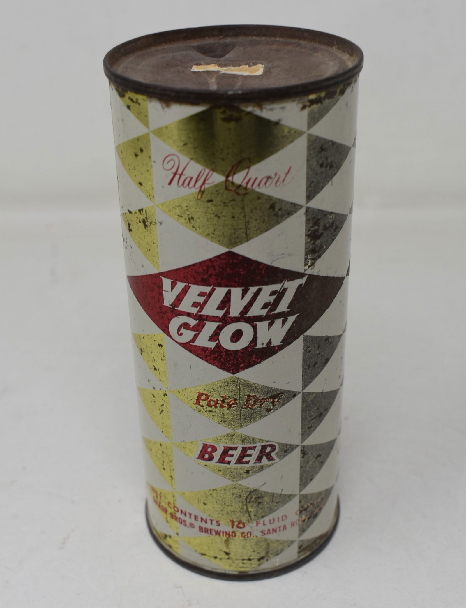 Velvet Glow Half Quart SS Flat Top Beer Can (1 of 5)