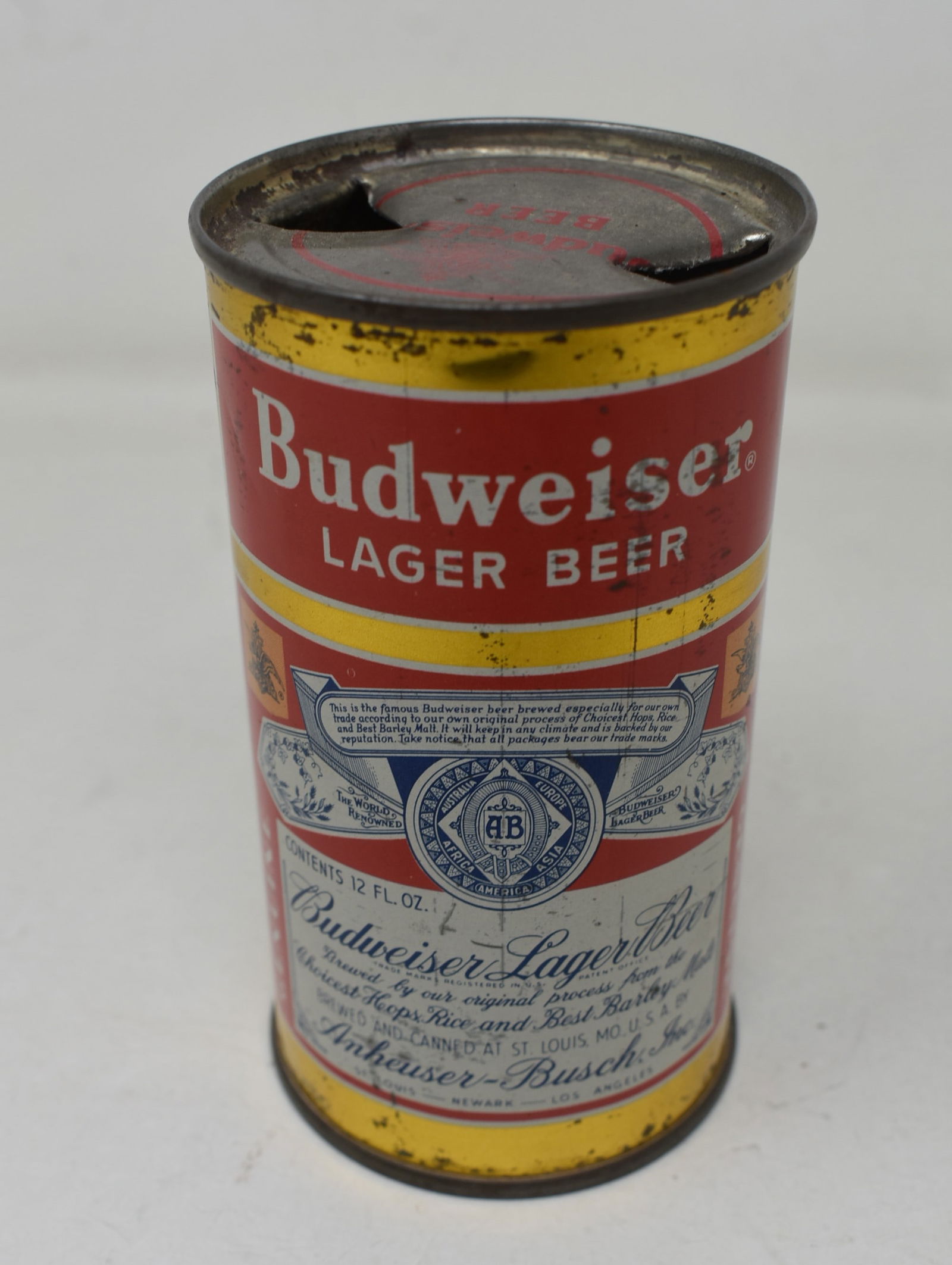 Budweiser Lager Beer SS Flat Top Can (1 of 5)