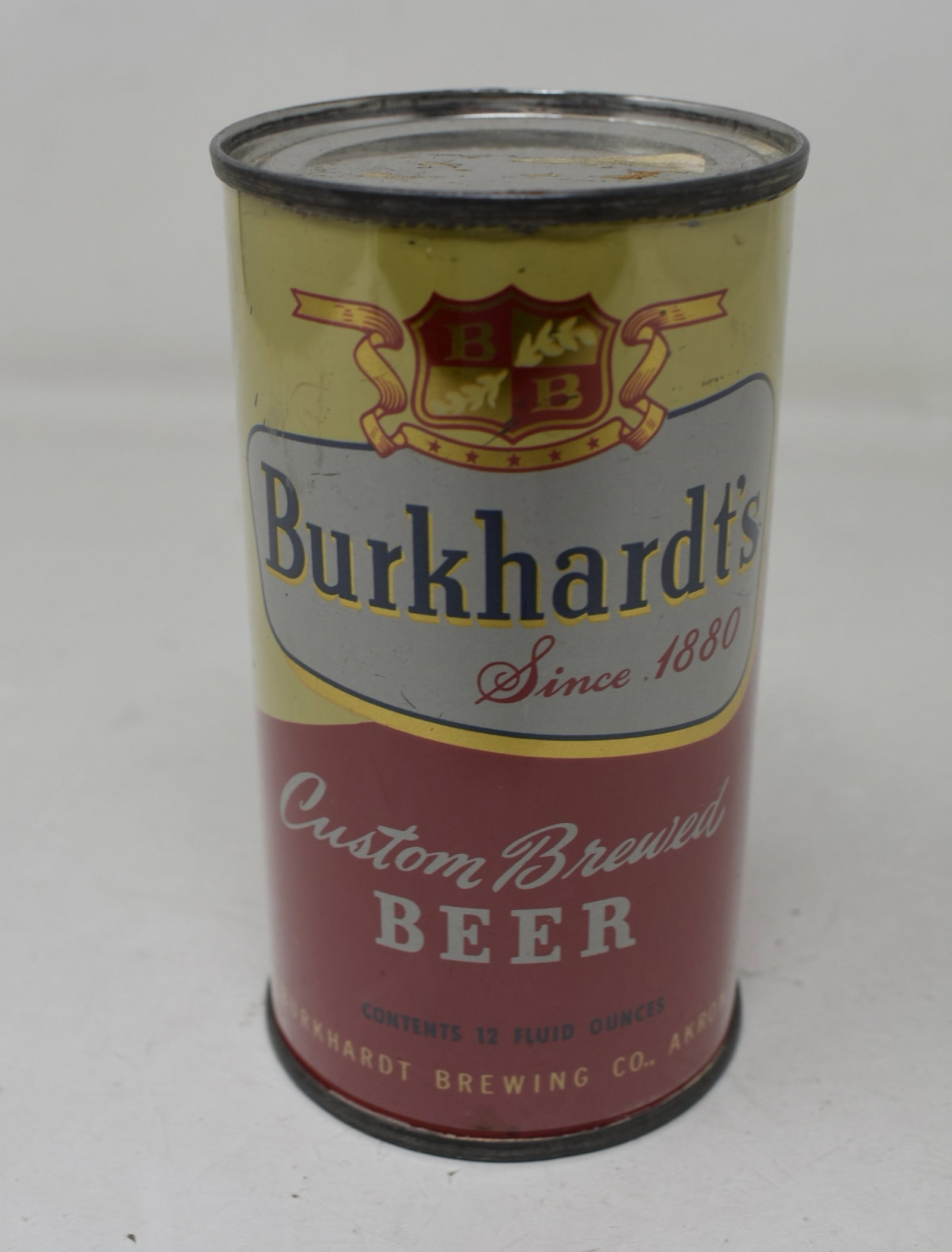 Burkhardt's Beer SS Flat Top Can Air-Sealed (1 of 5)