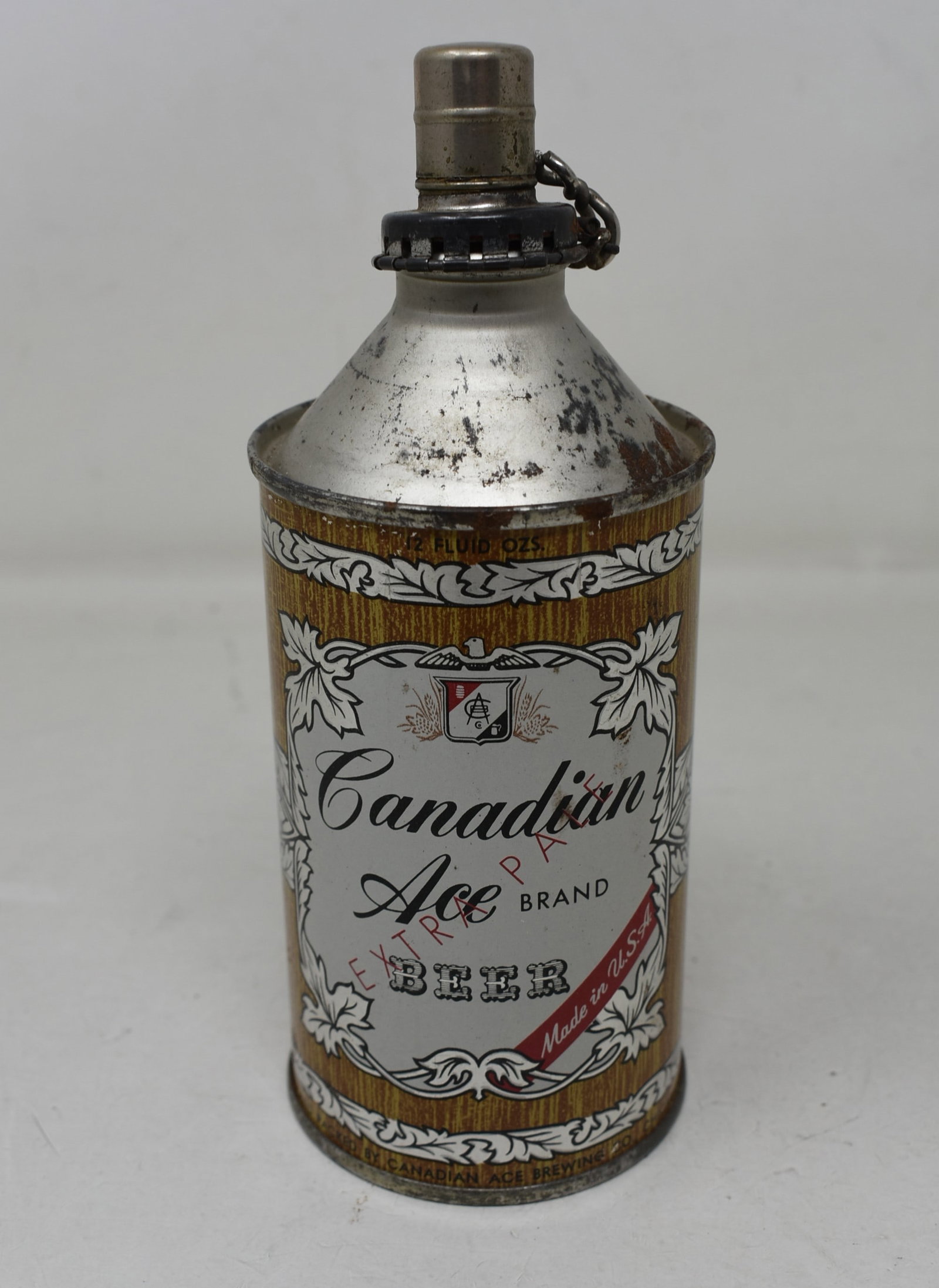 Canadian Ace Cone Top Beer Can Lighter: Canadian Ace Cone Top Beer Can Lighter. Clean condition, not working