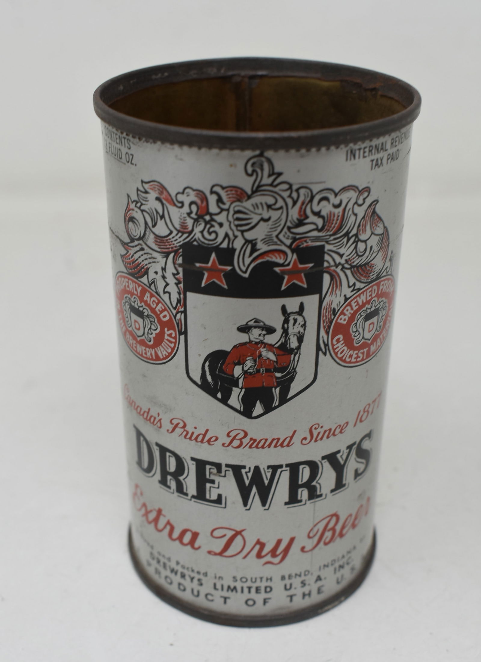 Drewrys Beer SS Flat Top Can (1 of 6)