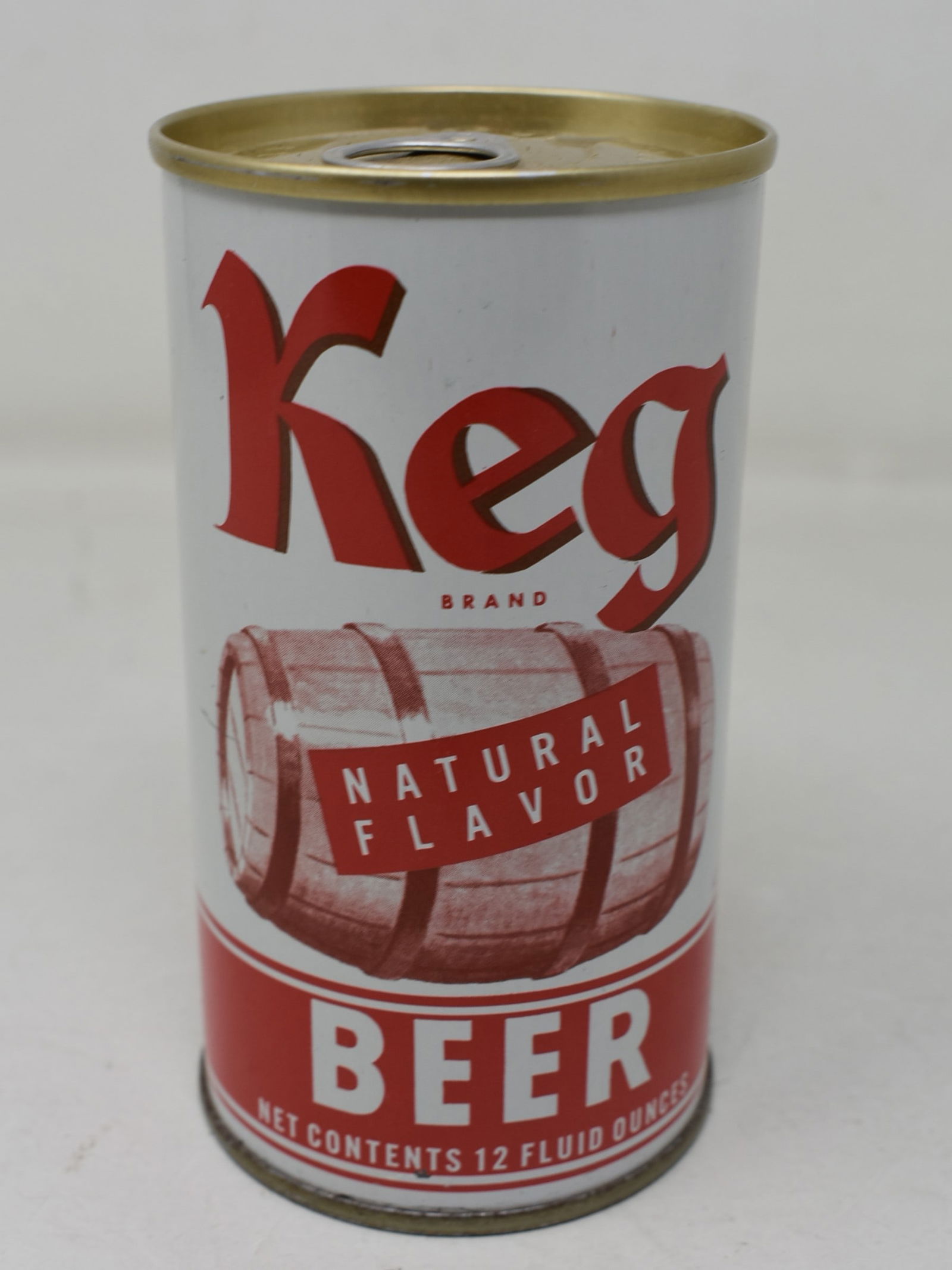 Keg Beer Straight Seam Pull Tab Can: Keg Beer Straight Seam Pull Tab Can, Clean condition.