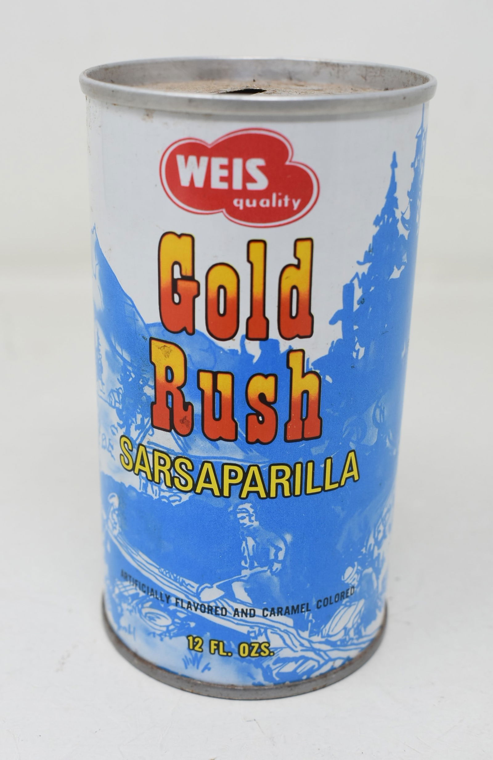 Weis Gold Rush Sarsaparilla Beer SS Pull Tab Can (1 of 5)