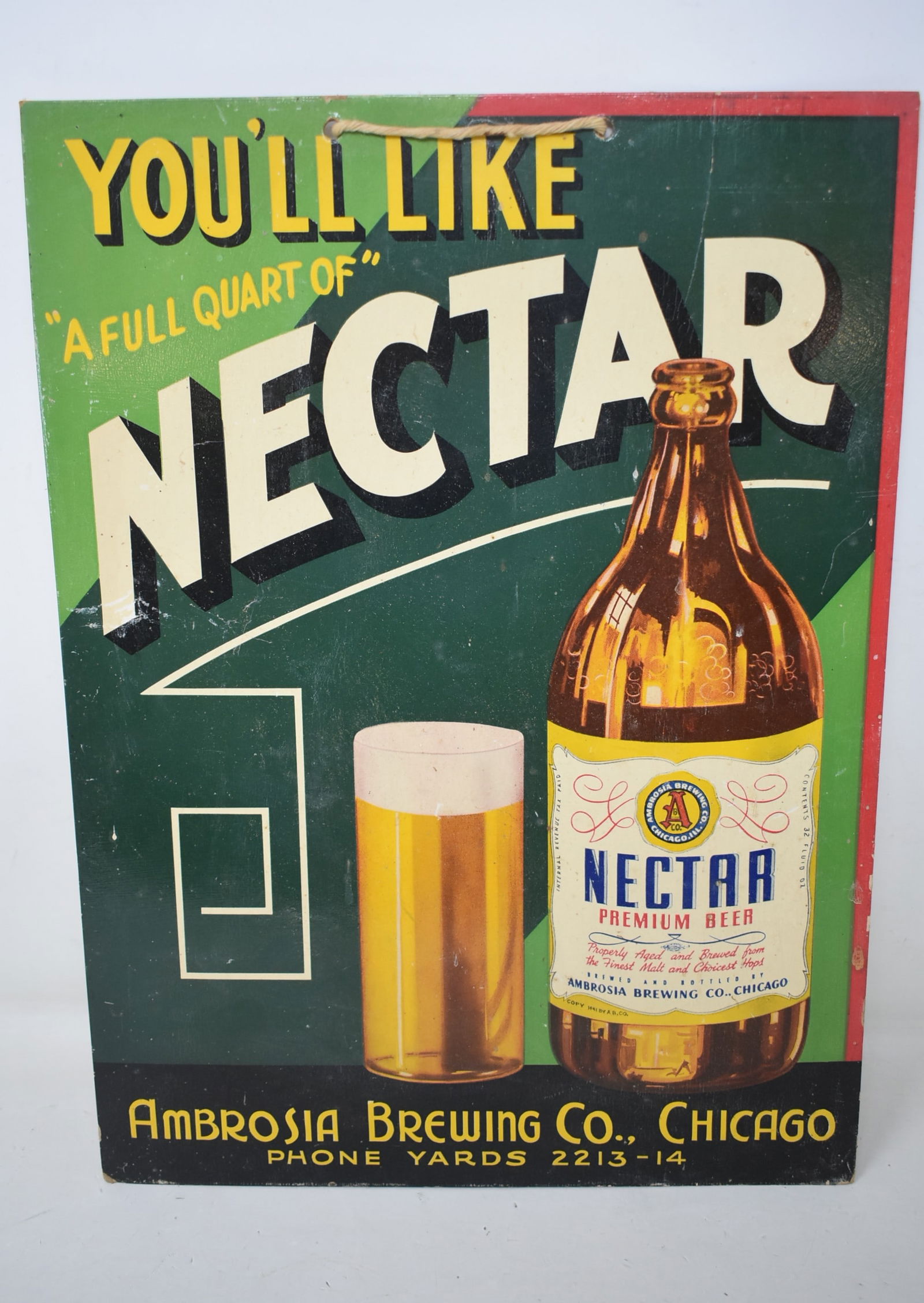 Nectar Beer Vintage Counter Card (1 of 2)
