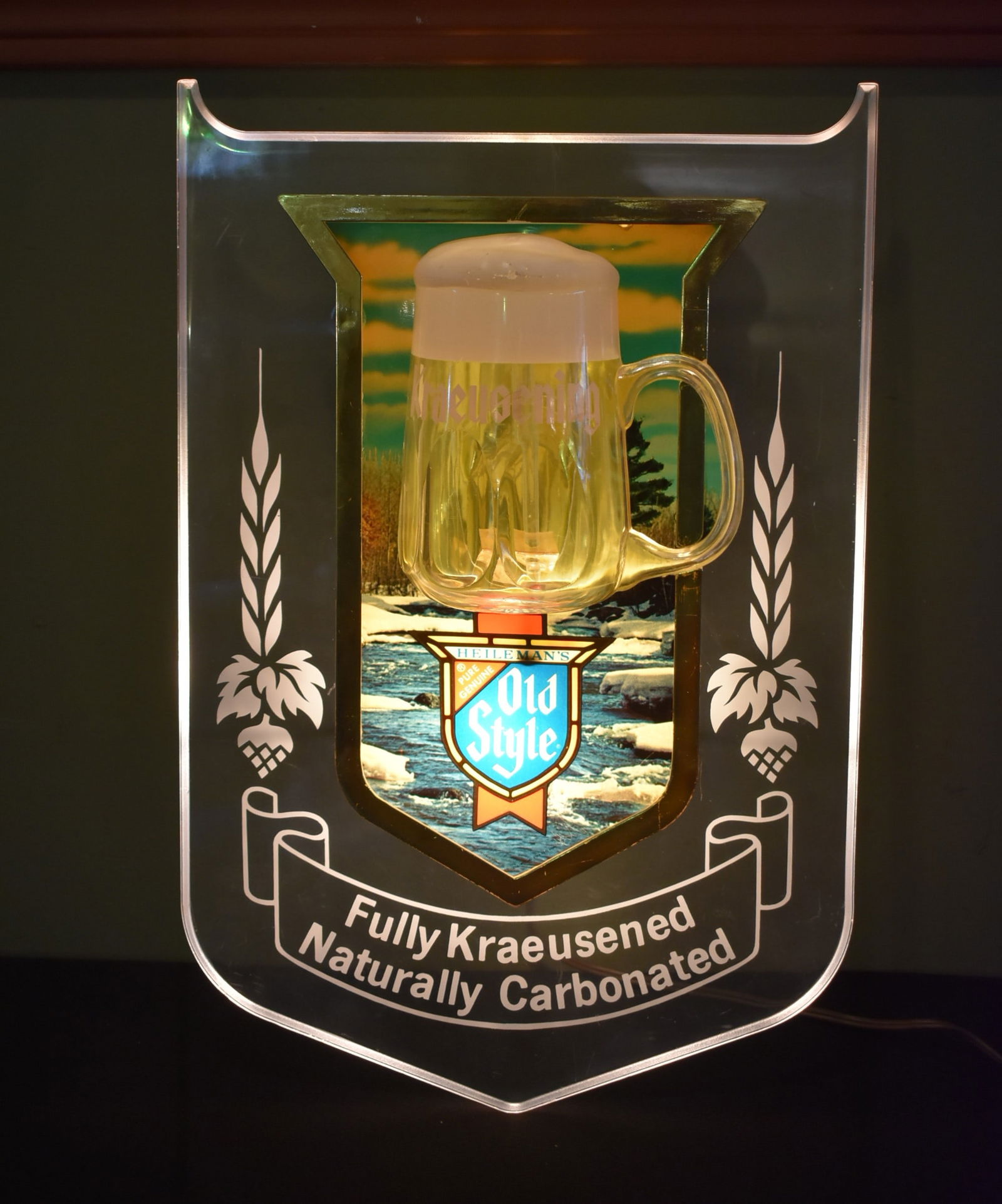 Old Style Beer "Kraeusening" Bar Light Sign (1 of 3)