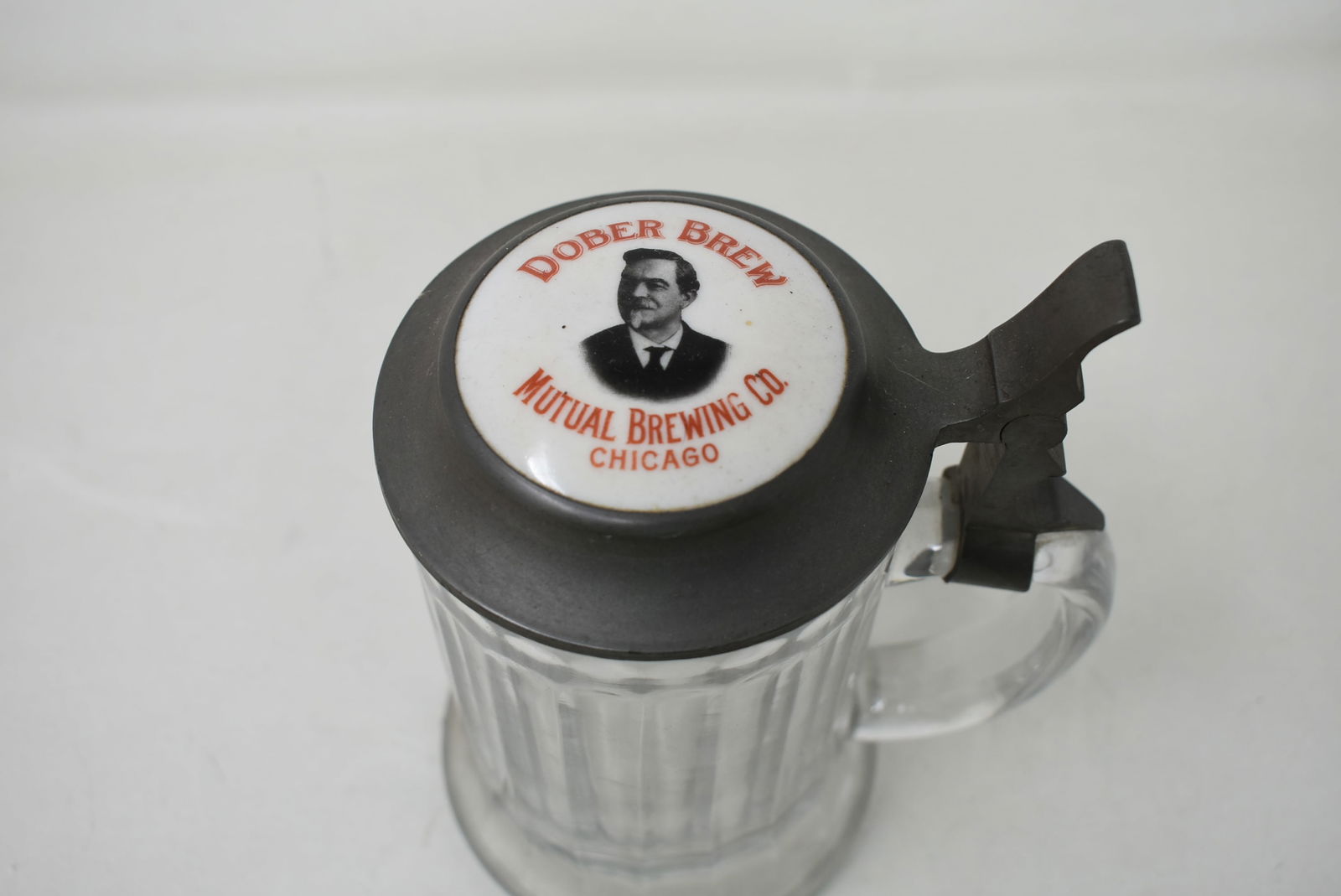 Dober Brew Mutual Brewing Co. Chicago Beer Stein w Inlay Lid (1 of 5)