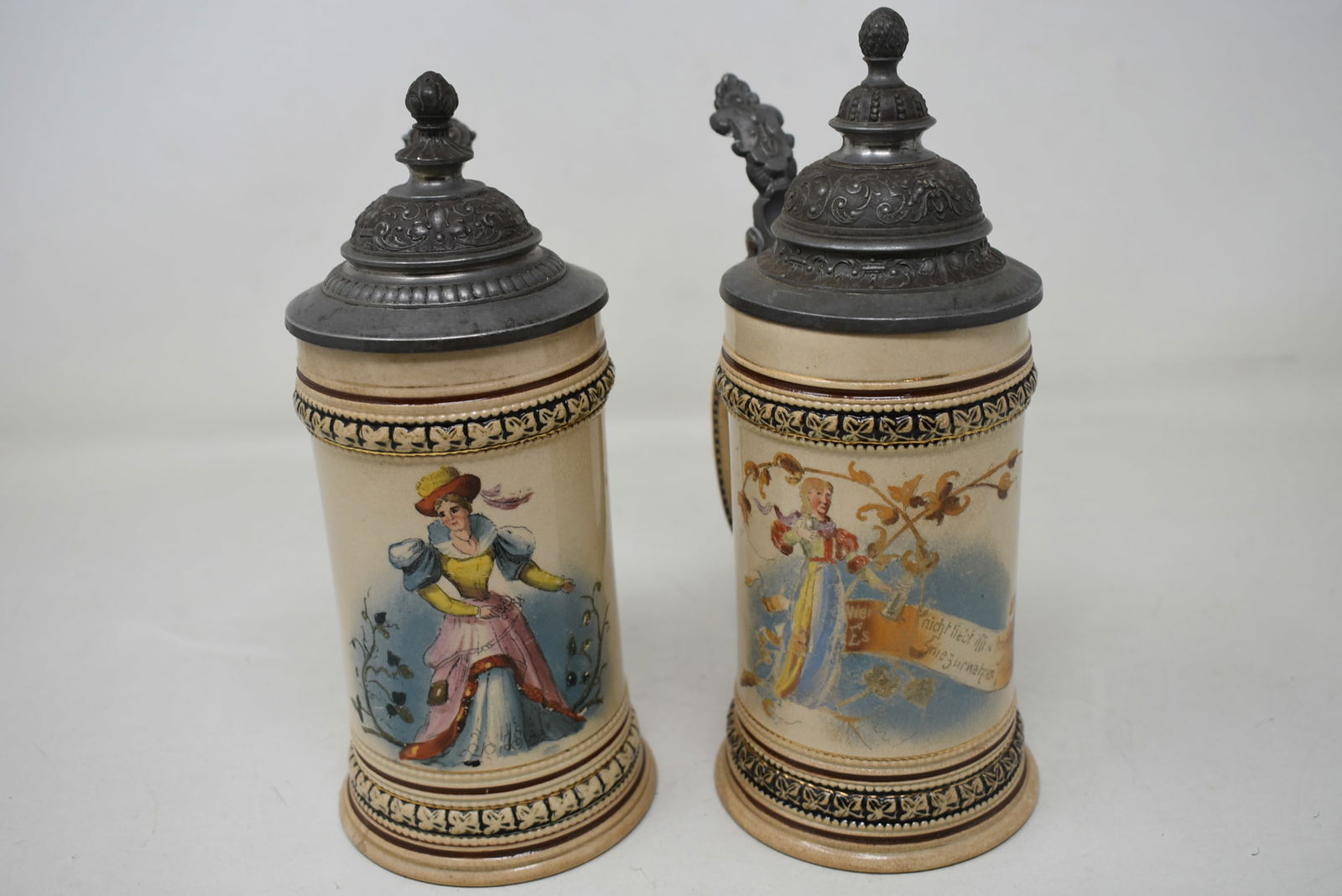 2 1/4 Liter Portrait Beer Steins with Pewter Lids (1 of 5)